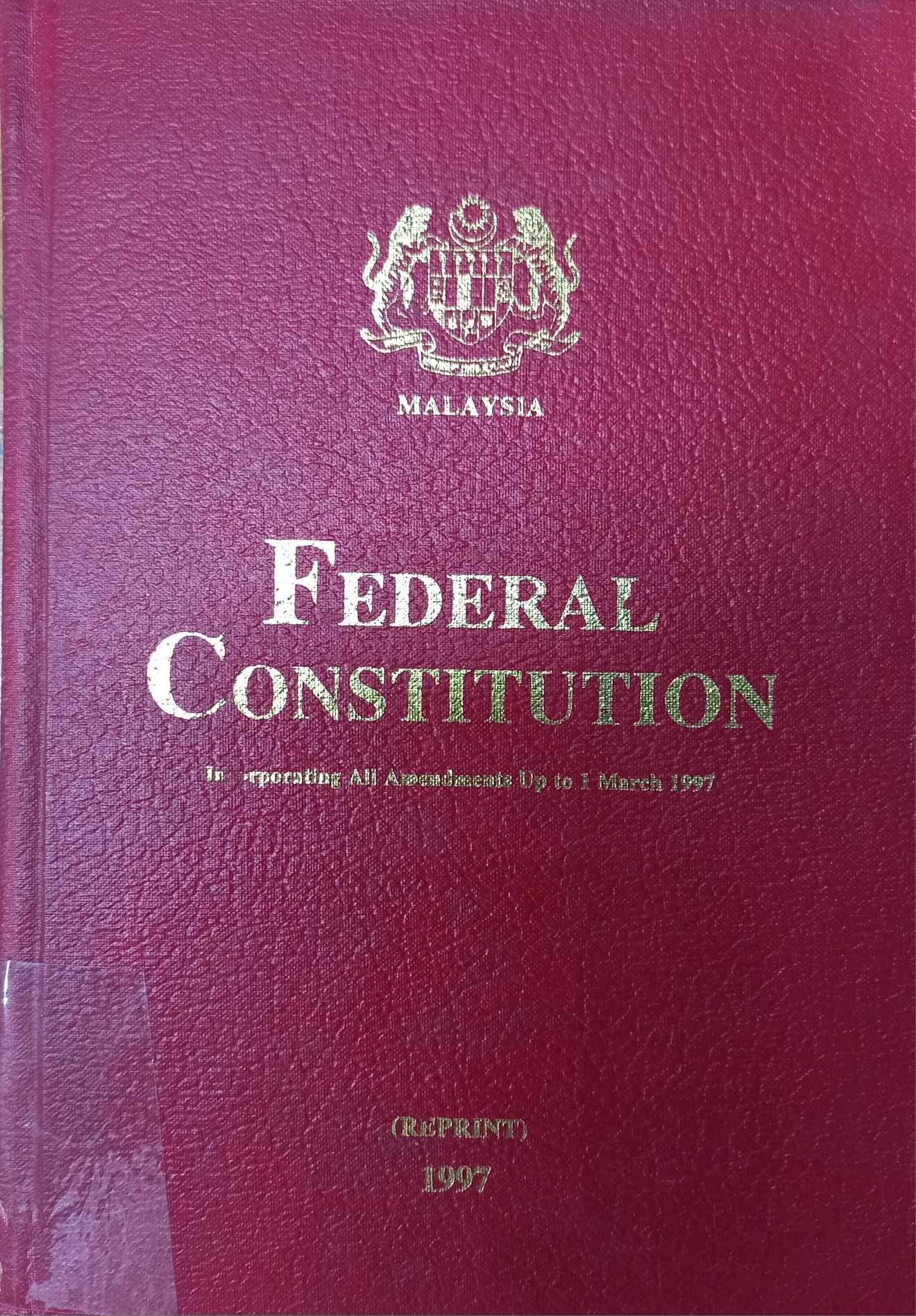 Federal Constitution (reprint) 1997